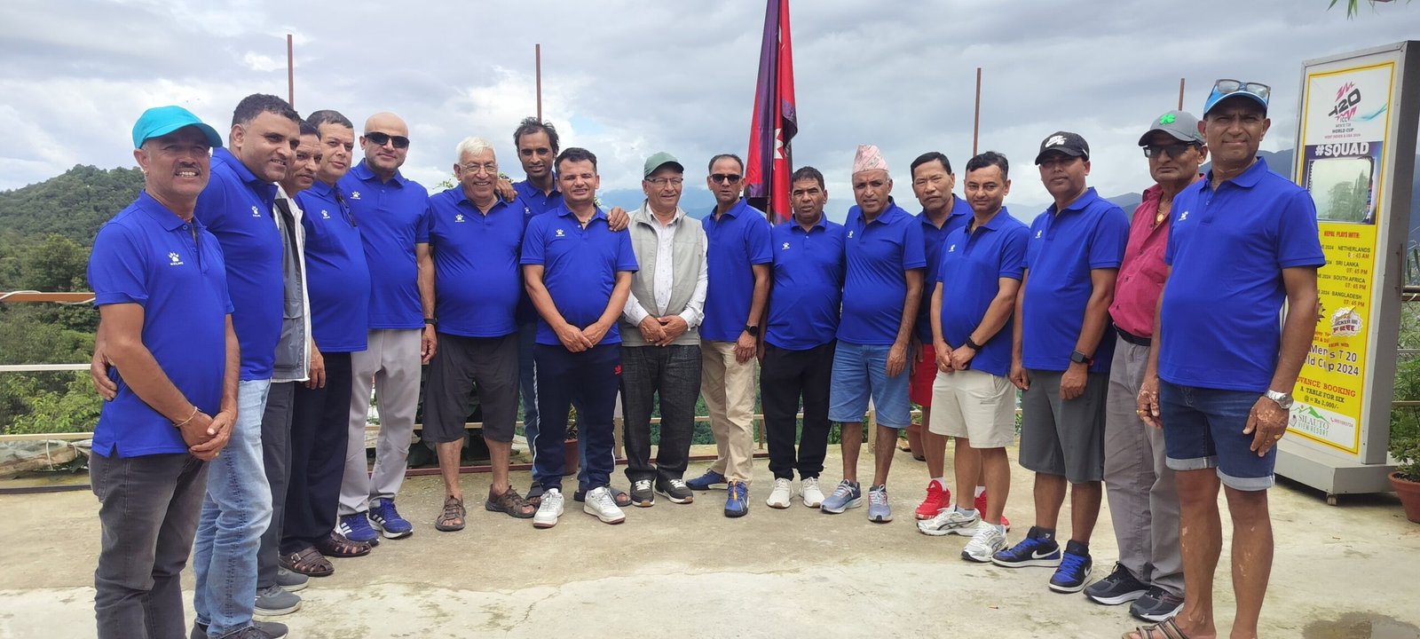 Group enjoying a picnic buffet at Silauto View Resort near Kathmandu